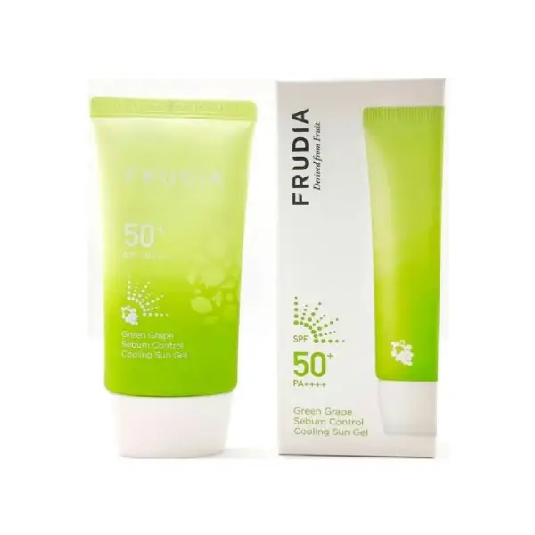 خرید ضد آفتاب ژل کرم خنک‌کننده میوه انگور سبز فرودیا Frudia