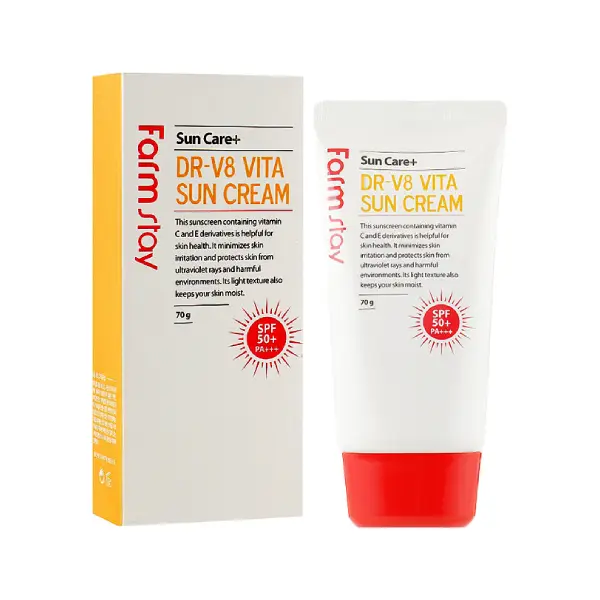 خرید کرم ضد آفتاب روشن کننده دکتر ویتامین فارم استی Farm Stay