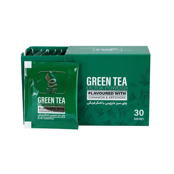 پودر دتوکس چای سبز دارچینی با کنگر فرنگی الن کر ELLEN CARE