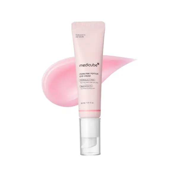کرم دور چشم ضد چروک پپتیدی صورتی PDRN مدی‌کیوب
