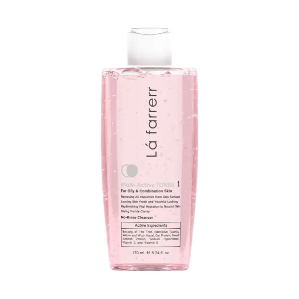 تونر مولتی اکتیو مخصوص پوست های چرب و مختلط 1 لافارر