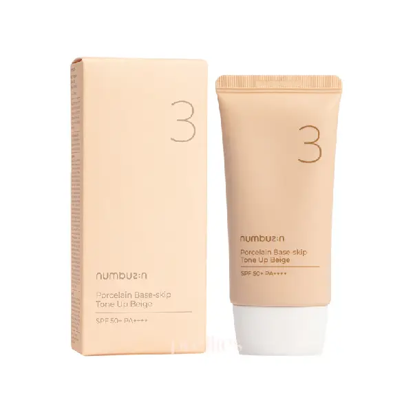 کرم ضد آفتاب رنگی نامبوزین شماره ۳ تون‌آپ بژ پرسلن numbuzin