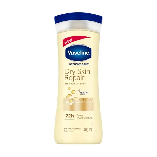لوسیون بدن وازلین مدل Dry Skin Repair ترمیم‌کننده پوست خشک