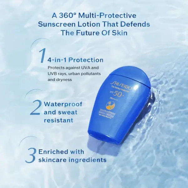 قیمت لوسیون ضد آفتاب صورت و بدن SPF50+ شیسیدو 50میل
