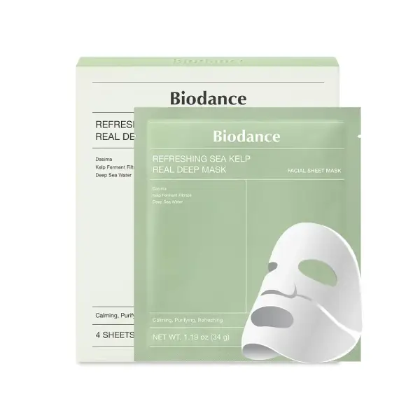 ماسک ورقه‌ای آرام‌بخش بیودنس با عصاره جلبک دریایی Biodance