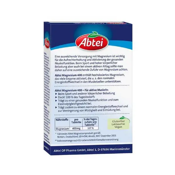 خرید قرص منیزیم 400 میلی‌گرم ابتی Abtei