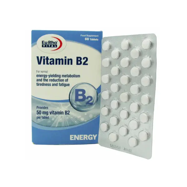 قرص یوروویتال ویتامین B2 (ریبوفلاوین) بسته 60 عددی