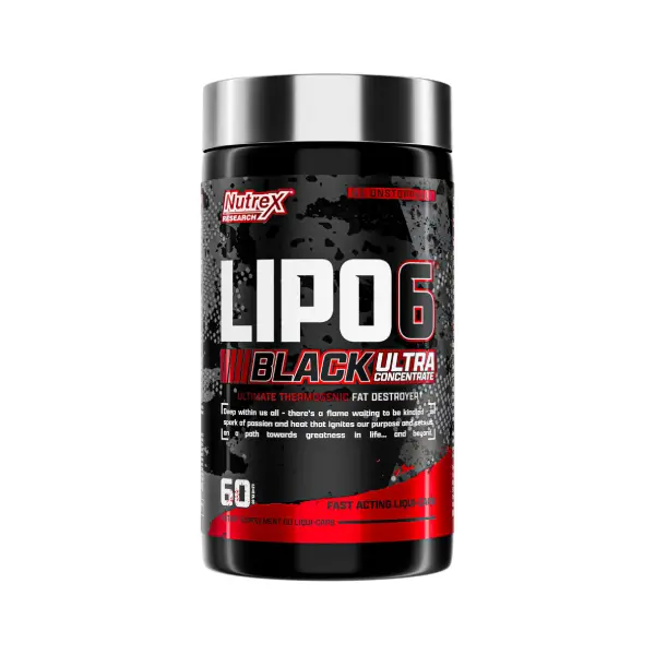 چربی سوز لیپوسیکس 6 بلک ناترکس 60 عددی Nutrex Lipo-6 Black
