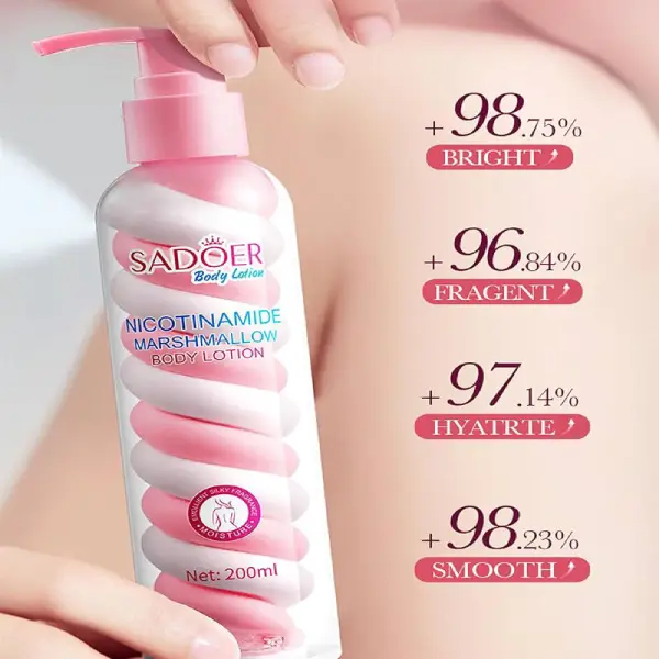 قیمت لوسیون بدن مارشمالو سادور حاوی نیاسینامیدSADOER