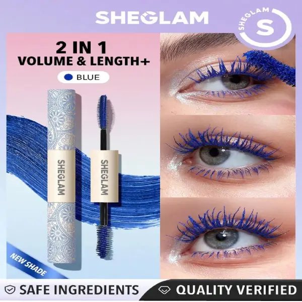 فروش ریمل ضد آب دو سر شیگلم آبی مدل WATERPROOF Blue