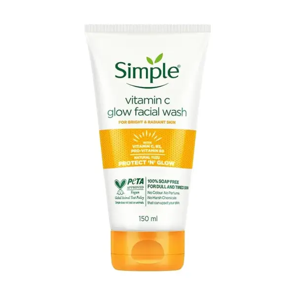 شوینده صورت روشن‌کننده ویتامین C سیمپل Simple
