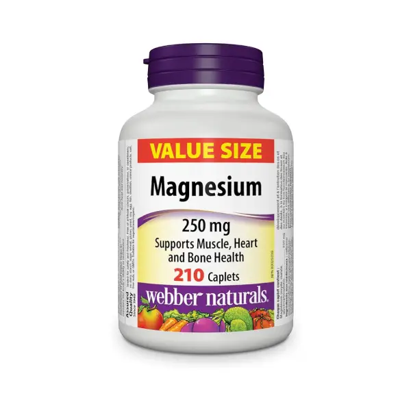 قرص منیزیم 250 میلی‌گرم وبر نچرالز Webber Naturals