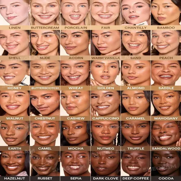 رنگ بندی کرم پودر ساتین شیگلم