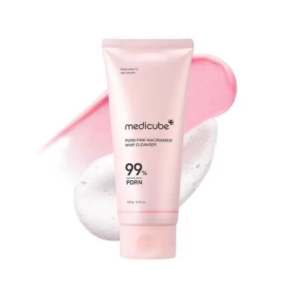 شوینده PDRN نیاسینامید مدی کیوب MEDICUBE PDRN Pink Niacinamide Whip Cleanser