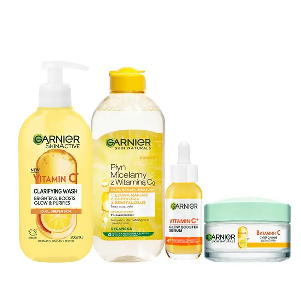 ست روشن‌کننده و شفاف‌کننده ویتامین C گارنیر