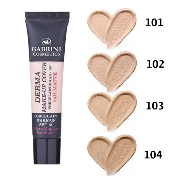 قیمت کرم پودر مات 24 ساعته گابرینی مدل Derma حجم 40 میلی‌لیتر