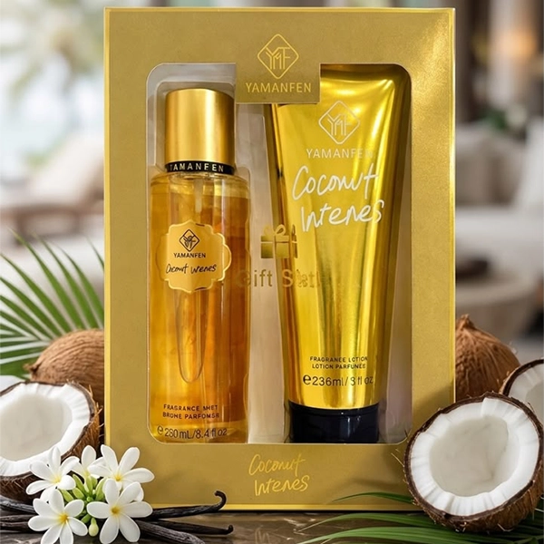 خرید ست هدیه بادی میست و لوسیون بدن یامانفن مدل Coconut Intense