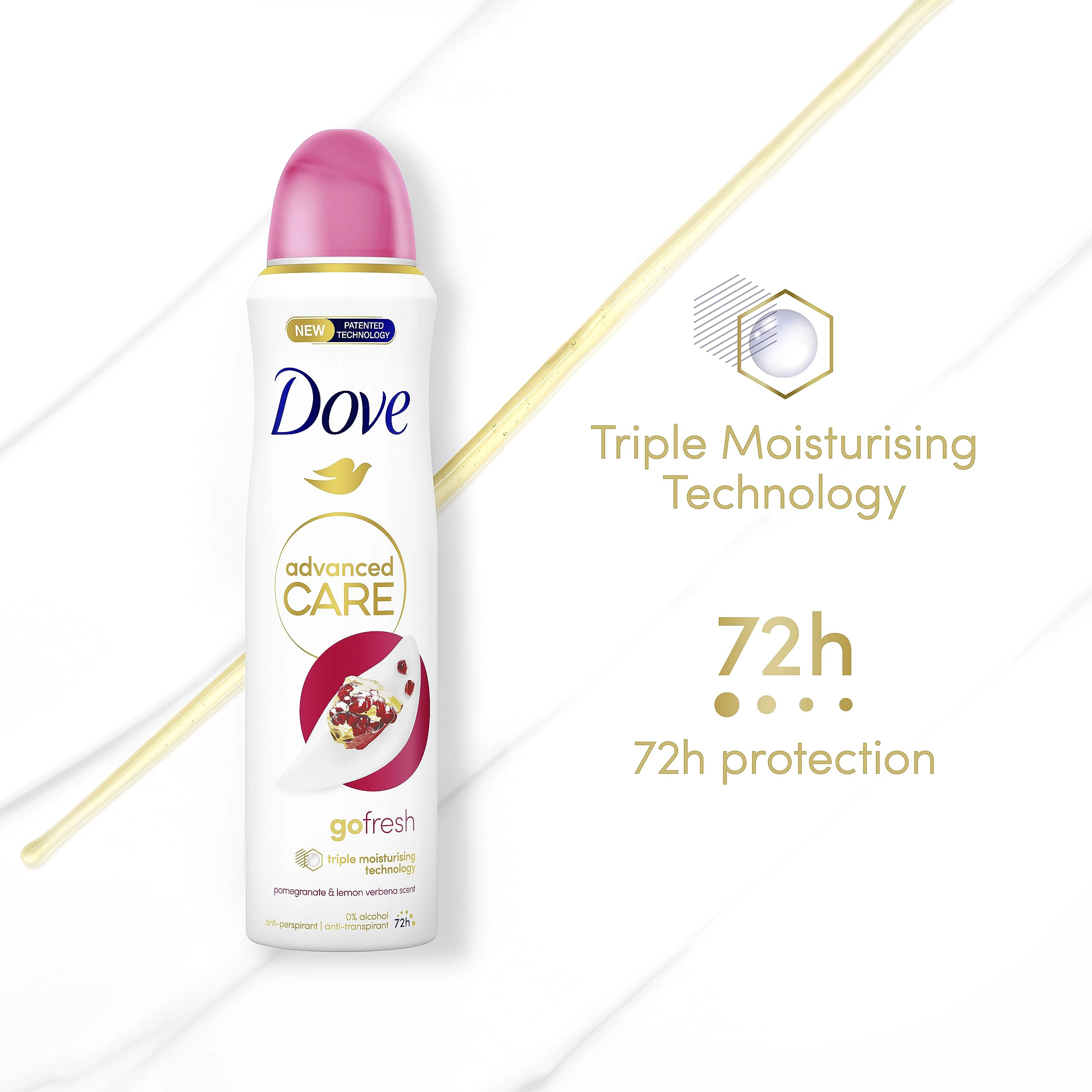 اسپری دئودورانت زنانه داوPomegranate & Lemon 