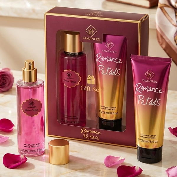 قیمت ست هدیه بادی میست و لوسیون بدن یامانفن مدل Romance Petals